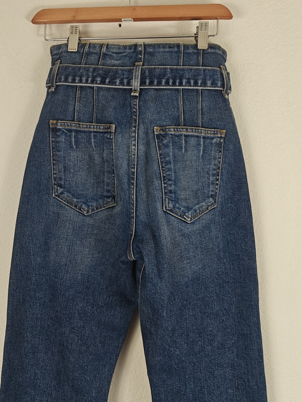 Veronica Beard Marlene Corset High Rise Button Fly Jeans | Detachable Belt Sz 27 - Picture 14 of 16